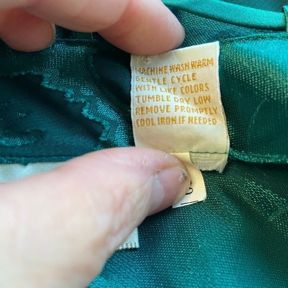 Vintage Victoria Secret Emerald Green Slip Dress M Satin Floral Y2K Whimsigoth - Picture 6 of 9